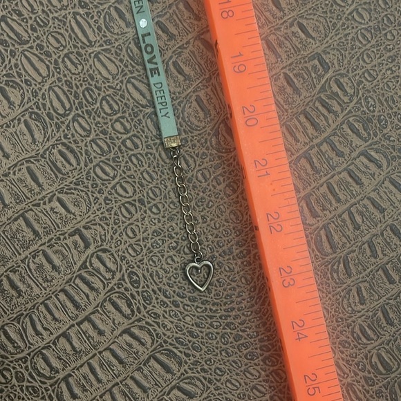 Green Faux Leather “Live Laugh Love” Wrap Bracelet - Picture 7 of 9